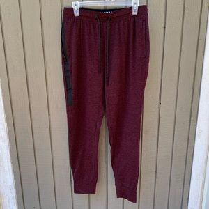 American Eagle Heather Dark Red Joggers - Medium